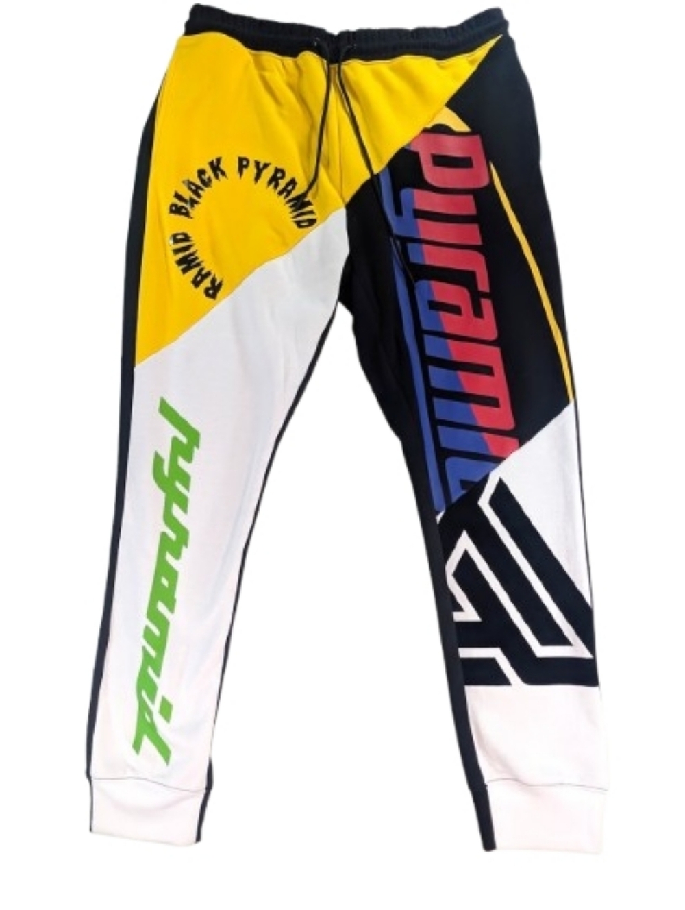 Black Pyramid Men's XL Colorblock Track Pants | Streetwear Joggers